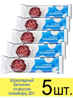 Шоколадный батончик "BonTime" со вкусом пломбира, 20 г