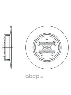 Тормозной диск задний HONDA ACCORD VIII 08- SD4111