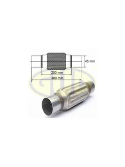 Гофра глушителя с фланцами 45x200