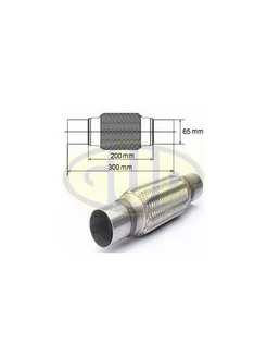 Гофра глушителя с фланцами 65x200