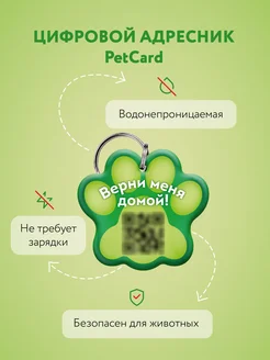 Адресник для собаки и для кошек с QR кодом и NFC