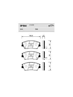 Колодки тормозные передние HYUNDAI TUCSON 16-