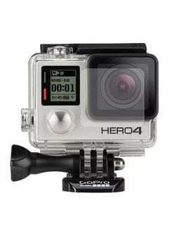 Комплект защитных пленок на экран и линзу GoPro 4 Silver