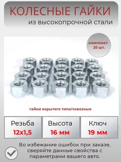 Гайки колесные м12х1.5