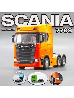 Металлическая модель машинки грузовика Scania. 15 см