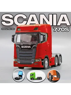 Металлическая модель машинки грузовика Scania. 15 см