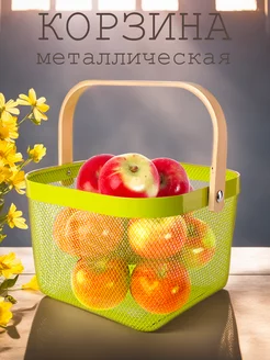 Металлическая корзина для хранения в ванную, для кухни