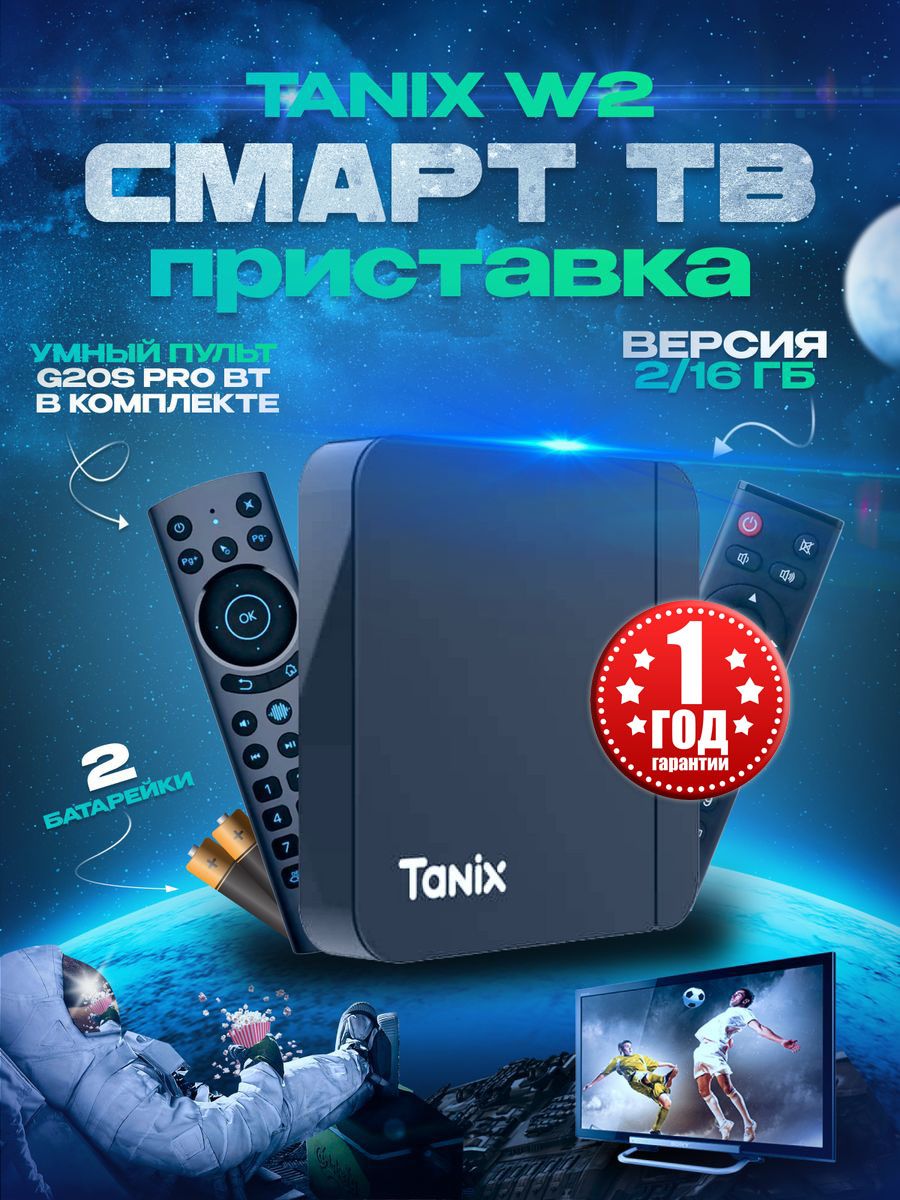 Смарт приставка для телевизора tanix w2