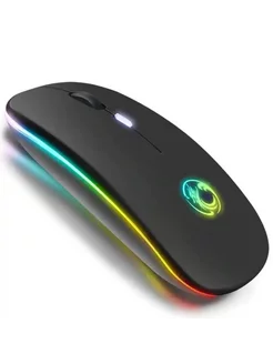 Мышь Беспроводная bluetooth HYD-K8 RGB подсветка (Black)