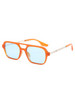 Голубые солнечные очки имиджевые унисекс оранжевая оправа бренд Hype voice продавец Продавец № 453171
