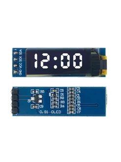 OLED дисплей 0.91" 128x32, I2C (белый)