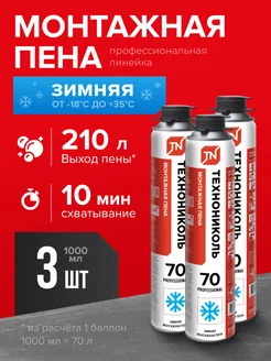 Пена монтажная 70 PROFESSIONAL зимняя 3 шт