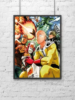 Постер (30х40 см). Аниме Ванпанчмен (One-Punch Man)