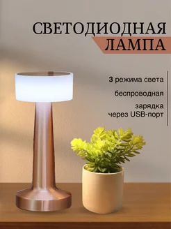 Лампа настольная светодиодная беспроводная светильник usb