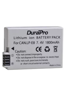 Аккумулятор DuraPro LP-E8 для Canon 1800 mAh