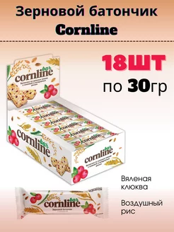 Зерновой батончик Cornline с клюквой 30 г, 18 шт