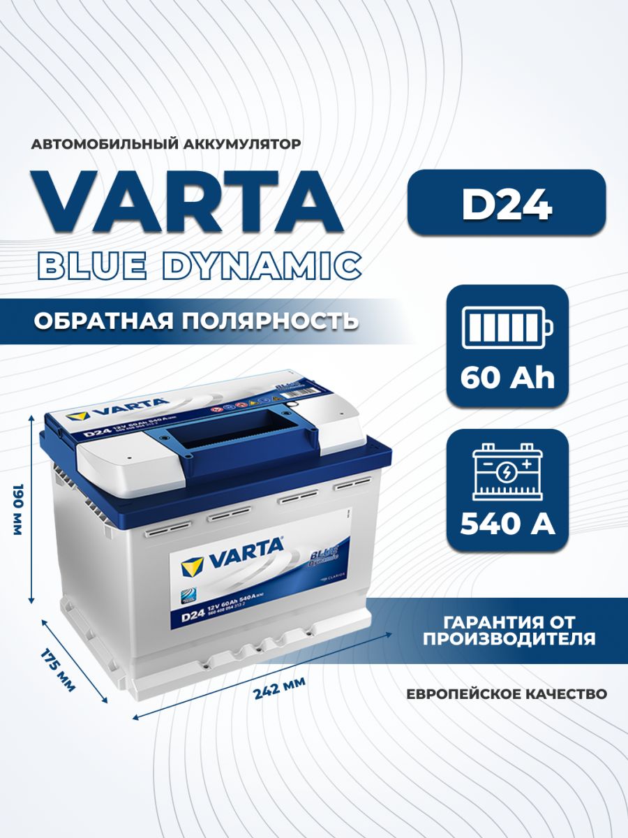 Varta blue dynamic e43. Varta 95ah. Аккумулятор Varta d24 12v 60ah 540a. Аккумулятор Varta 28800-0h160 20 HR 65 Ah. АКБ 315х175х175 EFB Panh 90ач с пробками.