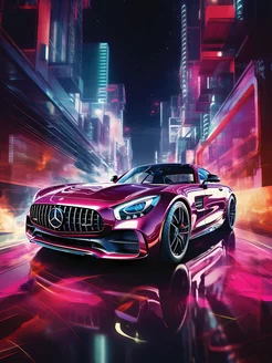 Постер 30х40 см. Авто - Mercedes-Benz AMG GT