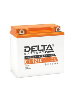 Аккумулятор мото DELTA AGM CT 1210 10Ah 100A ПП (137х77х135)