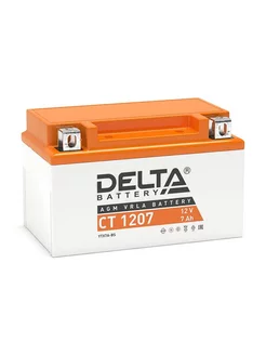 Аккумулятор мото DELTA AGM CT 1207 7Ah 105A ПП (150х86х93)