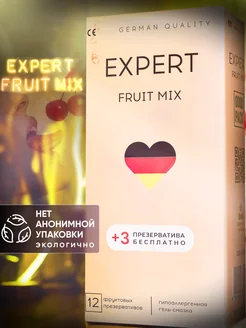 Фруктовые презервативы Fruit Mix, 12шт + 3 в подарок