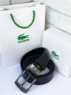 Ремень кожаный Lacoste подарок на Новый год